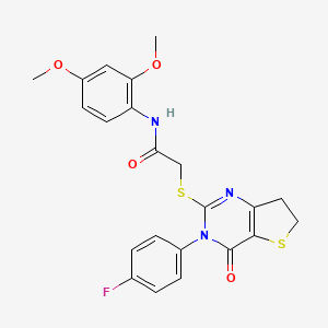 N-(2,4-dimethoxyphenyl)-2-{[3-(4-fluorophenyl)-4-oxo-3,4,6,7-tetrahydrothieno[3,2-d]pyrimidin-2-yl]thio}acetamide