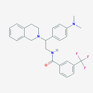 N-(2-(3,4-dihydroisoquinolin-2(1H)-yl)-2-(4-(dimethylamino)phenyl)ethyl)-3-(trifluoromethyl)benzamide