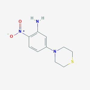 molecular formula C10H13N3O2S B2644141 2-Nitro-5-(thiomorpholin-4-yl)aniline CAS No. 404009-18-3