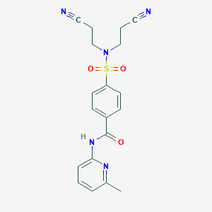 4-[bis(2-cyanoethyl)sulfamoyl]-N-(6-methylpyridin-2-yl)benzamide