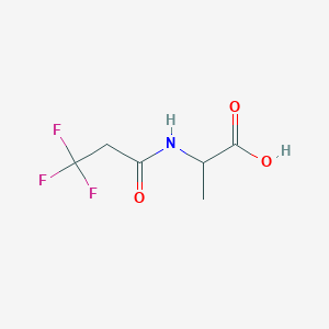 molecular formula C6H8F3NO3 B2644145 2-(3,3,3-Trifluoropropanamido)propanoic acid CAS No. 1396996-17-0