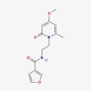 N-(2-(4-methoxy-6-methyl-2-oxopyridin-1(2H)-yl)ethyl)furan-3-carboxamide