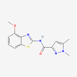 N-(4-methoxybenzo[d]thiazol-2-yl)-1,5-dimethyl-1H-pyrazole-3-carboxamide