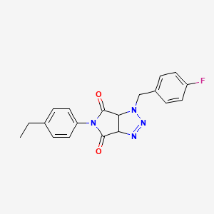 molecular formula C19H17FN4O2 B2644155 5-(4-ethylphenyl)-1-(4-fluorobenzyl)-3a,6a-dihydropyrrolo[3,4-d][1,2,3]triazole-4,6(1H,5H)-dione CAS No. 1008234-38-5