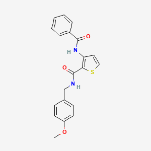 molecular formula C20H18N2O3S B2644174 3-benzamido-N-[(4-methoxyphenyl)methyl]thiophene-2-carboxamide CAS No. 692737-24-9