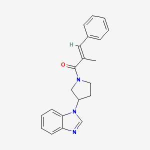 (E)-1-(3-(1H-benzo[d]imidazol-1-yl)pyrrolidin-1-yl)-2-methyl-3-phenylprop-2-en-1-one