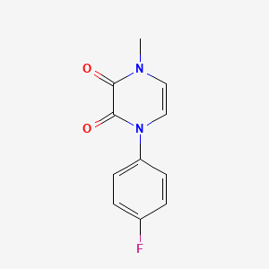 molecular formula C11H9FN2O2 B2644184 1-(4-Fluorophenyl)-4-methylpyrazine-2,3-dione CAS No. 2326933-82-6