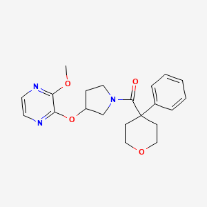 (3-((3-methoxypyrazin-2-yl)oxy)pyrrolidin-1-yl)(4-phenyltetrahydro-2H-pyran-4-yl)methanone