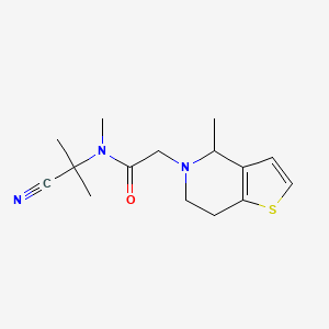 molecular formula C15H21N3OS B2644199 N-(1-cyano-1-methylethyl)-N-methyl-2-{4-methyl-4H,5H,6H,7H-thieno[3,2-c]pyridin-5-yl}acetamide CAS No. 1808374-63-1