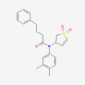 N-(3,4-dimethylphenyl)-N-(1,1-dioxido-2,3-dihydrothiophen-3-yl)-4-phenylbutanamide