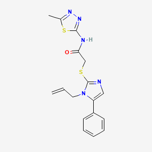 2-((1-allyl-5-phenyl-1H-imidazol-2-yl)thio)-N-(5-methyl-1,3,4-thiadiazol-2-yl)acetamide