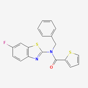 molecular formula C19H13FN2OS2 B2644210 N-benzyl-N-(6-fluorobenzo[d]thiazol-2-yl)thiophene-2-carboxamide CAS No. 941967-49-3