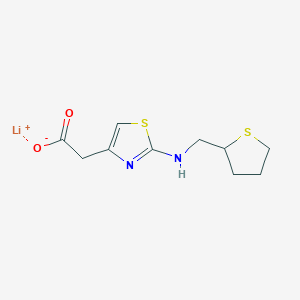 molecular formula C10H13LiN2O2S2 B2644213 锂;2-[2-(硫代环己烷-2-基甲基氨基)-1,3-噻唑-4-基]乙酸酯 CAS No. 2126177-91-9
