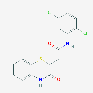 molecular formula C16H12Cl2N2O2S B2644217 N-(2,5-Dichlorophenyl)-2-(3-oxo-3,4-dihydro-2H-1,4-benzothiazin-2-yl)acetamide CAS No. 106691-41-2
