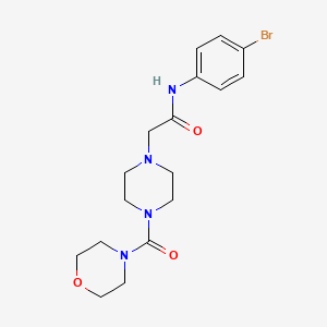 molecular formula C17H23BrN4O3 B2644218 N-(4-溴苯基)-2-[4-(吗啉-4-羰基)哌嗪-1-基]乙酰胺 CAS No. 691398-62-6