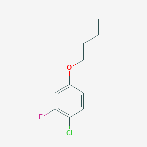 molecular formula C10H10ClFO B2644219 4-(But-3-en-1-yloxy)-1-chloro-2-fluorobenzene CAS No. 1555645-24-3