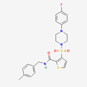 3-{[4-(4-fluorophenyl)piperazin-1-yl]sulfonyl}-N-[(4-methylphenyl)methyl]thiophene-2-carboxamide