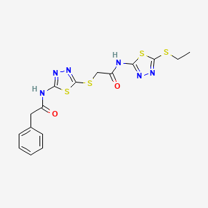 N-(5-(ethylthio)-1,3,4-thiadiazol-2-yl)-2-((5-(2-phenylacetamido)-1,3,4-thiadiazol-2-yl)thio)acetamide