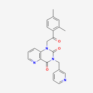 molecular formula C23H20N4O3 B2644232 1-(2-(2,4-dimethylphenyl)-2-oxoethyl)-3-(pyridin-3-ylmethyl)pyrido[3,2-d]pyrimidine-2,4(1H,3H)-dione CAS No. 941908-08-3