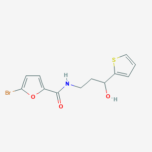 molecular formula C12H12BrNO3S B2644233 5-bromo-N-(3-hydroxy-3-(thiophen-2-yl)propyl)furan-2-carboxamide CAS No. 1421477-09-9