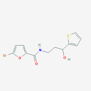 molecular formula C12H12BrNO3S B2644233 5-BROMO-N-[3-HYDROXY-3-(THIOPHEN-2-YL)PROPYL]FURAN-2-CARBOXAMIDE CAS No. 1421477-09-9