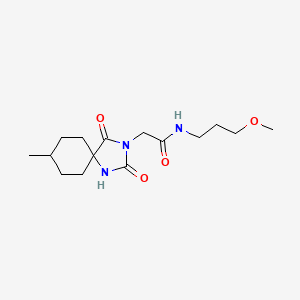 molecular formula C15H25N3O4 B2644235 N-(3-甲氧基丙基)-2-(8-甲基-2,4-二氧代-1,3-二氮杂螺[4.5]癸-3-基)乙酰胺 CAS No. 1181129-88-3