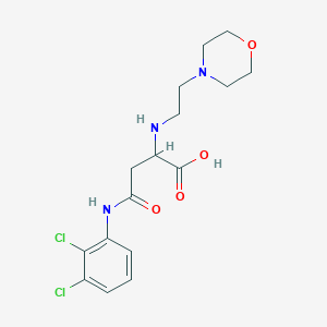 molecular formula C16H21Cl2N3O4 B2644243 4-((2,3-二氯苯基)氨基)-2-((2-吗啉乙基)氨基)-4-氧代丁酸 CAS No. 1026783-34-5