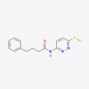 molecular formula C15H17N3OS B2644249 N-(6-(甲硫基)吡哒嗪-3-基)-4-苯基丁酰胺 CAS No. 1021252-84-5