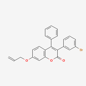 molecular formula C24H17BrO3 B2644256 7-Allyloxy-3(3'-bromophenyl)-4-phenyl coumarin CAS No. 720673-33-6