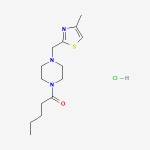 1-(4-((4-Methylthiazol-2-yl)methyl)piperazin-1-yl)pentan-1-one hydrochloride