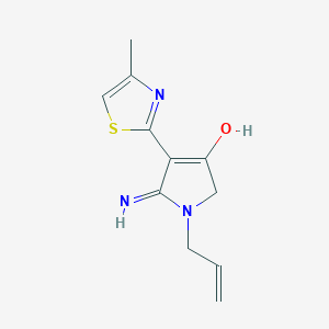 molecular formula C11H13N3OS B2644268 1-allyl-5-amino-4-(4-methylthiazol-2-yl)-1H-pyrrol-3(2H)-one CAS No. 951941-97-2