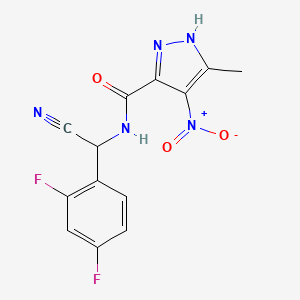 N-[cyano(2,4-difluorophenyl)methyl]-5-methyl-4-nitro-1H-pyrazole-3-carboxamide