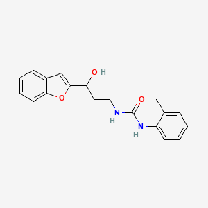 molecular formula C19H20N2O3 B2644271 1-(3-(Benzofuran-2-yl)-3-hydroxypropyl)-3-(o-tolyl)urea CAS No. 1448052-37-6