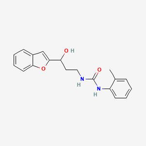 molecular formula C19H20N2O3 B2644271 1-(3-(苯并呋喃-2-基)-3-羟基丙基)-3-(邻甲苯基)脲 CAS No. 1448052-37-6