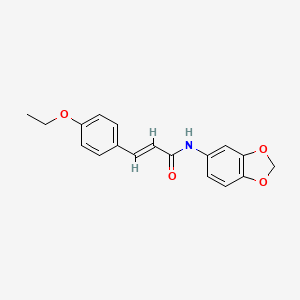 molecular formula C18H17NO4 B2644272 (E)-N-(1,3-benzodioxol-5-yl)-3-(4-ethoxyphenyl)prop-2-enamide CAS No. 297149-94-1