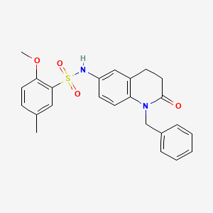 molecular formula C24H24N2O4S B2644279 N-(1-benzyl-2-oxo-1,2,3,4-tetrahydroquinolin-6-yl)-2-methoxy-5-methylbenzenesulfonamide CAS No. 941906-37-2