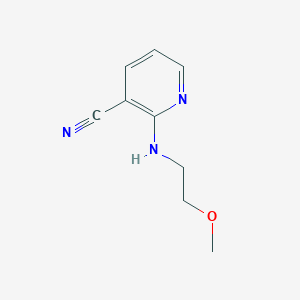 molecular formula C9H11N3O B2644296 2-[(2-甲氧基乙基)氨基]烟腈 CAS No. 945347-61-5