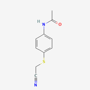 molecular formula C10H10N2OS B2644299 N-{4-[(cyanomethyl)sulfanyl]phenyl}acetamide CAS No. 117379-02-9