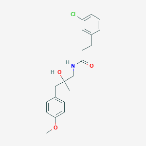 molecular formula C20H24ClNO3 B2644306 3-(3-chlorophenyl)-N-(2-hydroxy-3-(4-methoxyphenyl)-2-methylpropyl)propanamide CAS No. 1788542-06-2