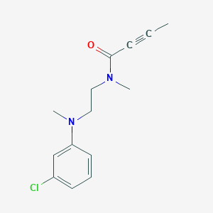 molecular formula C14H17ClN2O B2644322 N-[2-(3-Chloro-N-methylanilino)ethyl]-N-methylbut-2-ynamide CAS No. 2411278-15-2