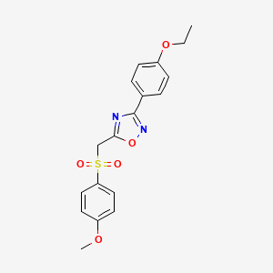 3-(4-Ethoxyphenyl)-5-(((4-methoxyphenyl)sulfonyl)methyl)-1,2,4-oxadiazole