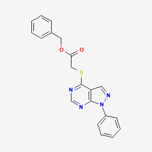 Benzyl 2-(1-phenylpyrazolo[3,4-d]pyrimidin-4-yl)sulfanylacetate