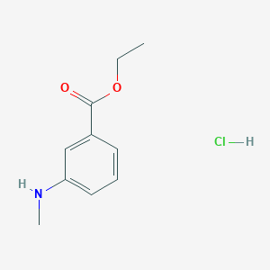 molecular formula C10H14ClNO2 B2644340 Ethyl 3-(methylamino)benzoate hydrochloride CAS No. 1194810-76-8