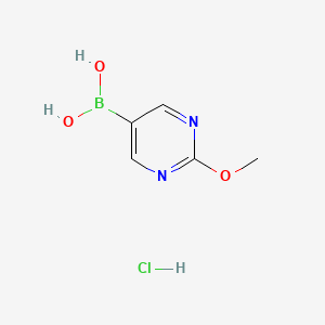 molecular formula C5H8BClN2O3 B2644344 2-Methoxypyrimidine-5-boronic acid HCl CAS No. 2096331-88-1