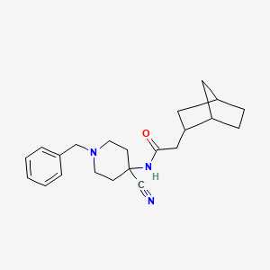molecular formula C22H29N3O B2644349 N-(1-Benzyl-4-cyanopiperidin-4-yl)-2-(2-bicyclo[2.2.1]heptanyl)acetamide CAS No. 2175605-20-4