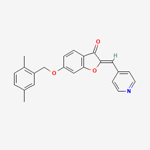 (Z)-6-((2,5-dimethylbenzyl)oxy)-2-(pyridin-4-ylmethylene)benzofuran-3(2H)-one