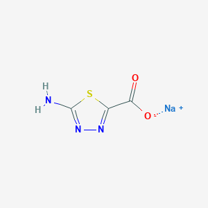 molecular formula C3H2N3NaO2S B2644365 Sodium 5-amino-1,3,4-thiadiazole-2-carboxylate CAS No. 2126160-80-1