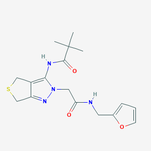 N-(2-(2-((furan-2-ylmethyl)amino)-2-oxoethyl)-4,6-dihydro-2H-thieno[3,4-c]pyrazol-3-yl)pivalamide
