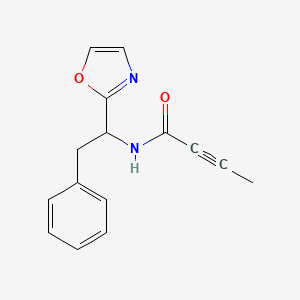 N-[1-(1,3-Oxazol-2-yl)-2-phenylethyl]but-2-ynamide
