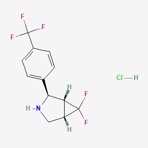 (1R,2R,5S)-6,6-Difluoro-2-[4-(trifluoromethyl)phenyl]-3-azabicyclo[3.1.0]hexane;hydrochloride